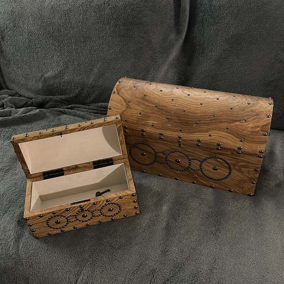 Global Views Wooden Boxes set of 2 - Picture 1 of 17